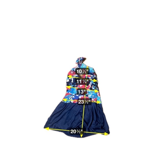 Catalina Swimsuit Women’s Small Floral Skirt Dress Halter Suddenly Slim Beach - Picture 8 of 10